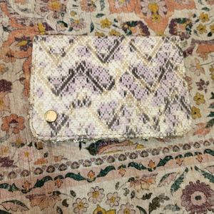 ANTHROPOLOGIE NWT Deux Lux Passport Holder Case | Woven | Boho | Sparkle
